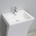 Eviva EVSK7-24WH Numero 24" Bathroom Vanity One Piece Acrylic Console/Pedestal  White - B01MFDNNMZ
